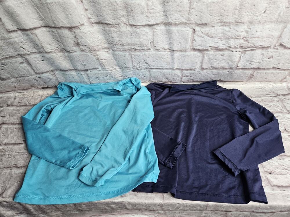 Cat & Jack Boys Size Medium 8 Rashguard Shirts Blue Lot Of 2